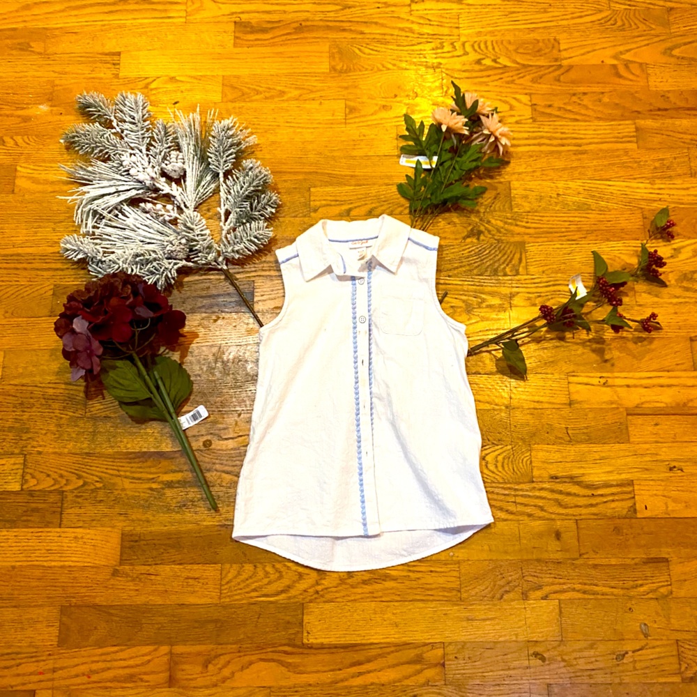 Spanish button up tank top